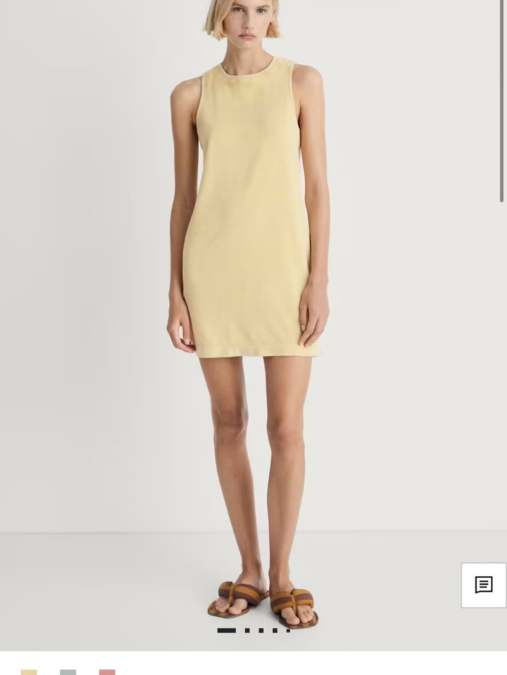 NWT Mango Yellow Terry Cotton Dress Nightgown S